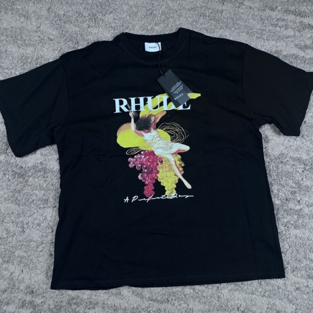 NWT RHUDE A Perfect Day Black Tee Mens Size Large
